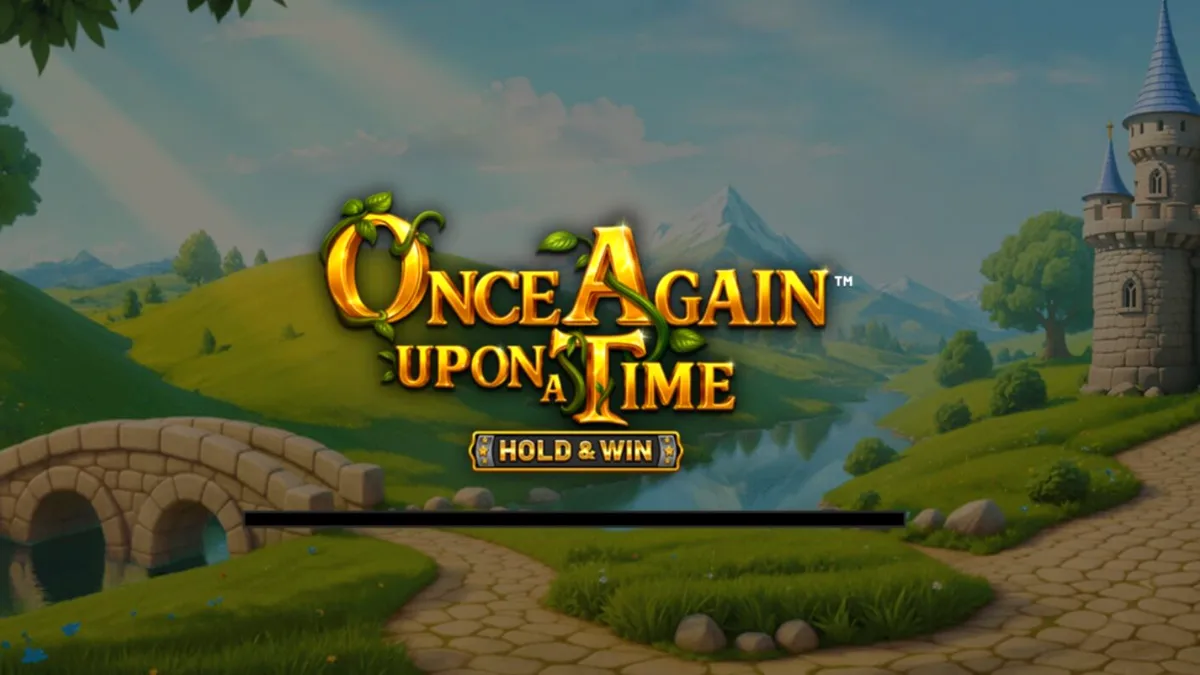 Tampilan visual slot Once Again Upon A Time dengan tema ksatria dan naga