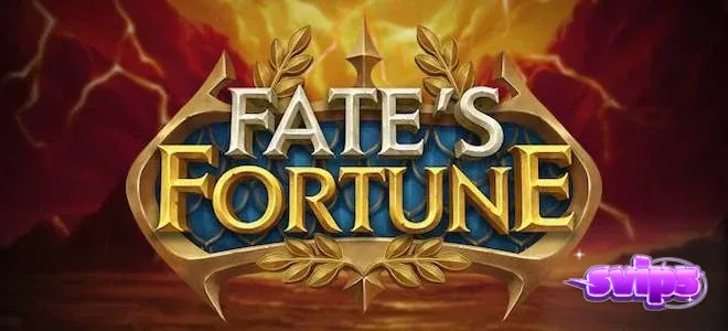 Tampilan visual Fate’s Fortune dengan elemen bertema dewa dan roda fitur.