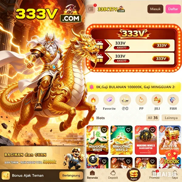 333V Bonus Member Baru 100%